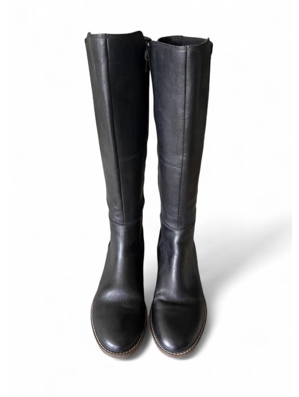 Clarks Camzin Women’s Black Leather Knee High Boots Size 8.5 - Picture 3 of 7